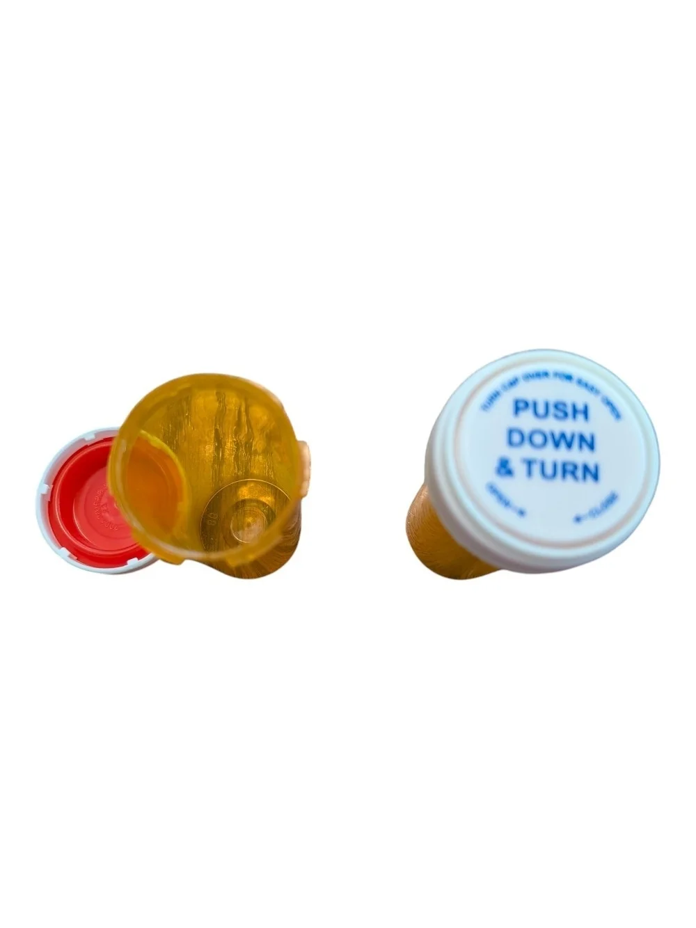 Amber Prescription Pill Bottles with Child-Resistant Caps - 50 Bottles